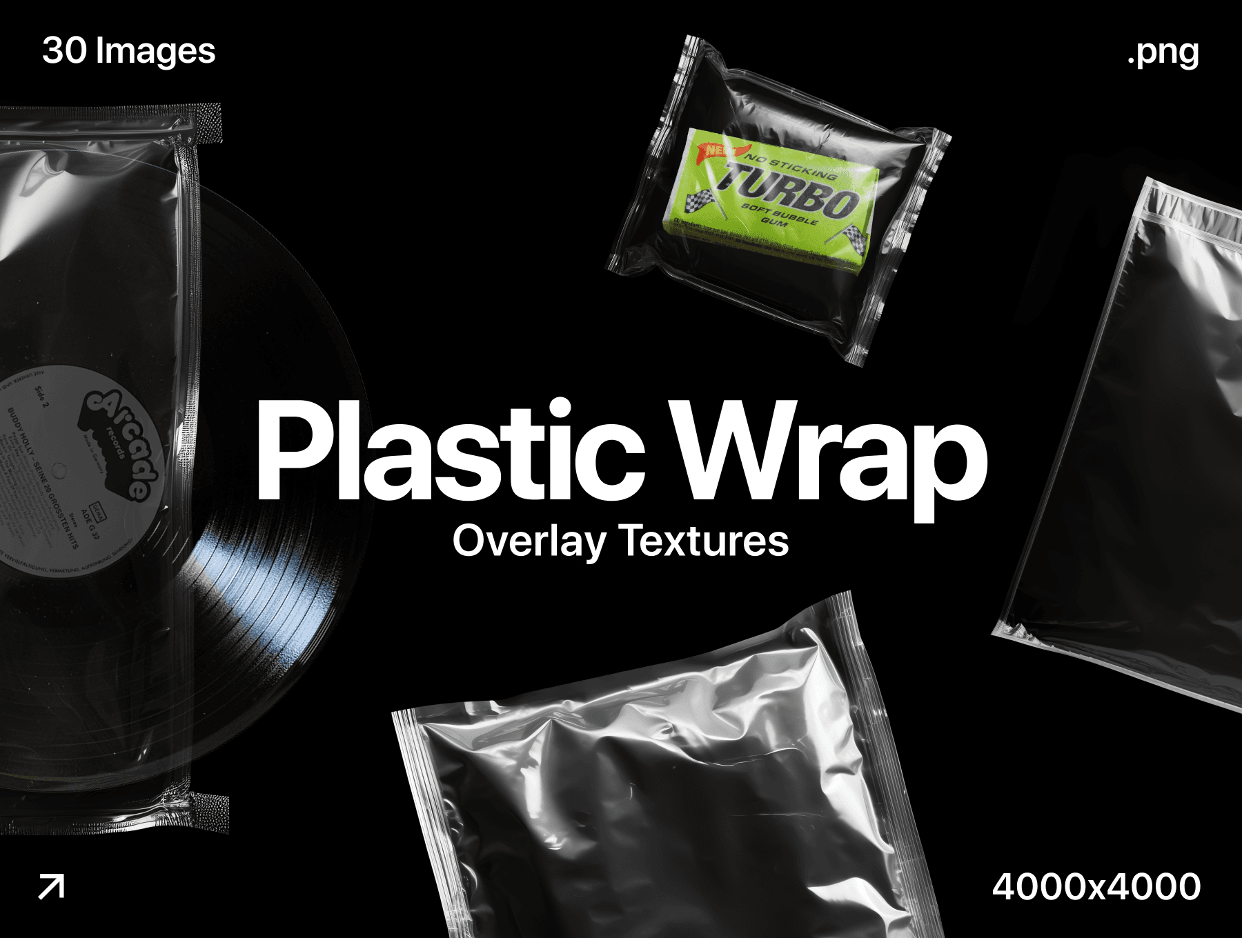 Plastic Wrap Overlay Textures